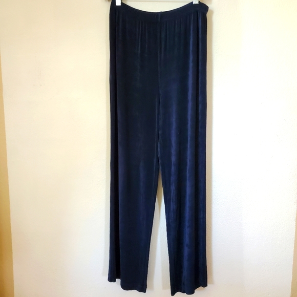 MP Vintage 90's Navy Blue Slinky Stretchy Comfy Pants - Picture 1 of 5